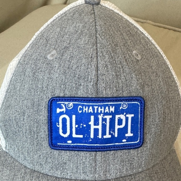 Old Hippie OLHIPI LICENSE PLATE SNAP Gray and White Trucker Hat